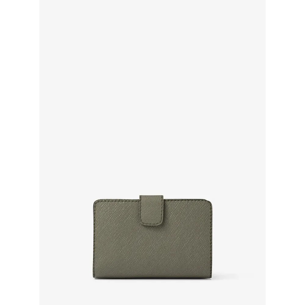Michael Kors Cartera mediana de piel saffiano | Aceituna