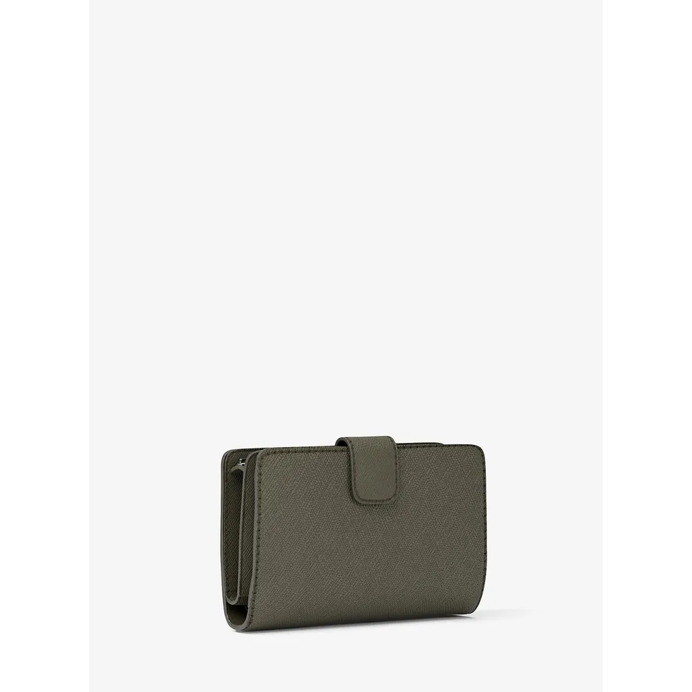 Michael Kors Cartera mediana de piel saffiano | Aceituna