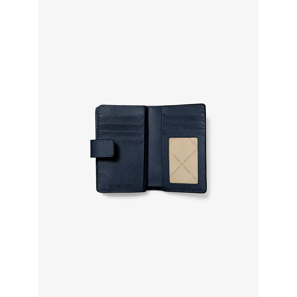 mk623748863_1_webp.webp Michael Kors Cartera mediana de piel saffiano | Navy