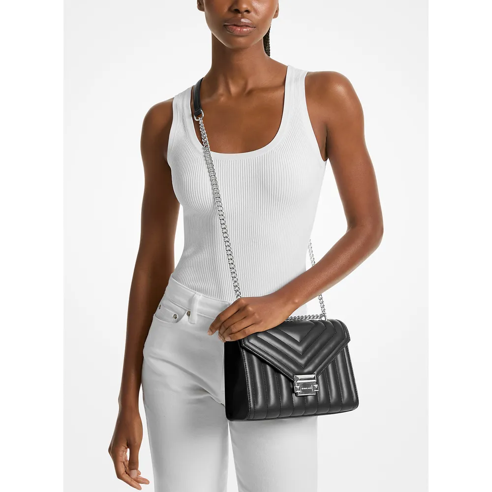 Michael Kors Bolso de hombro mediano acolchado Whitney | Negro