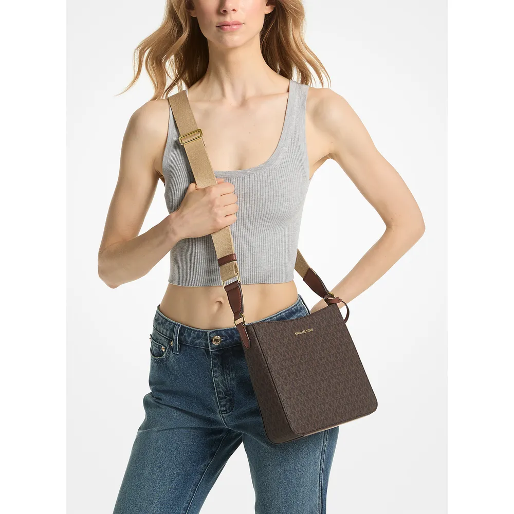 Michael Kors Bolso bandolera pequeño con el logotipo de Jet Set Travel | Marrón