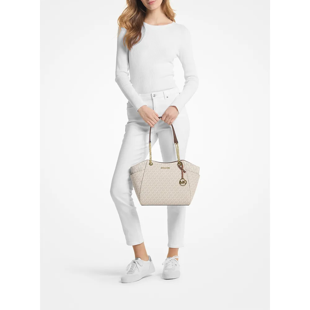 Michael Kors Bolso de hombro grande con logotipo de Jet Set | Vainilla