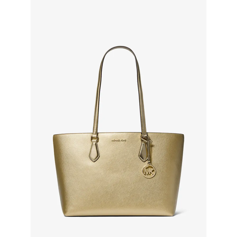 mk623763162_0_webp.webp Michael Kors Bolso tote grande metálico Sheila | Oro pálido