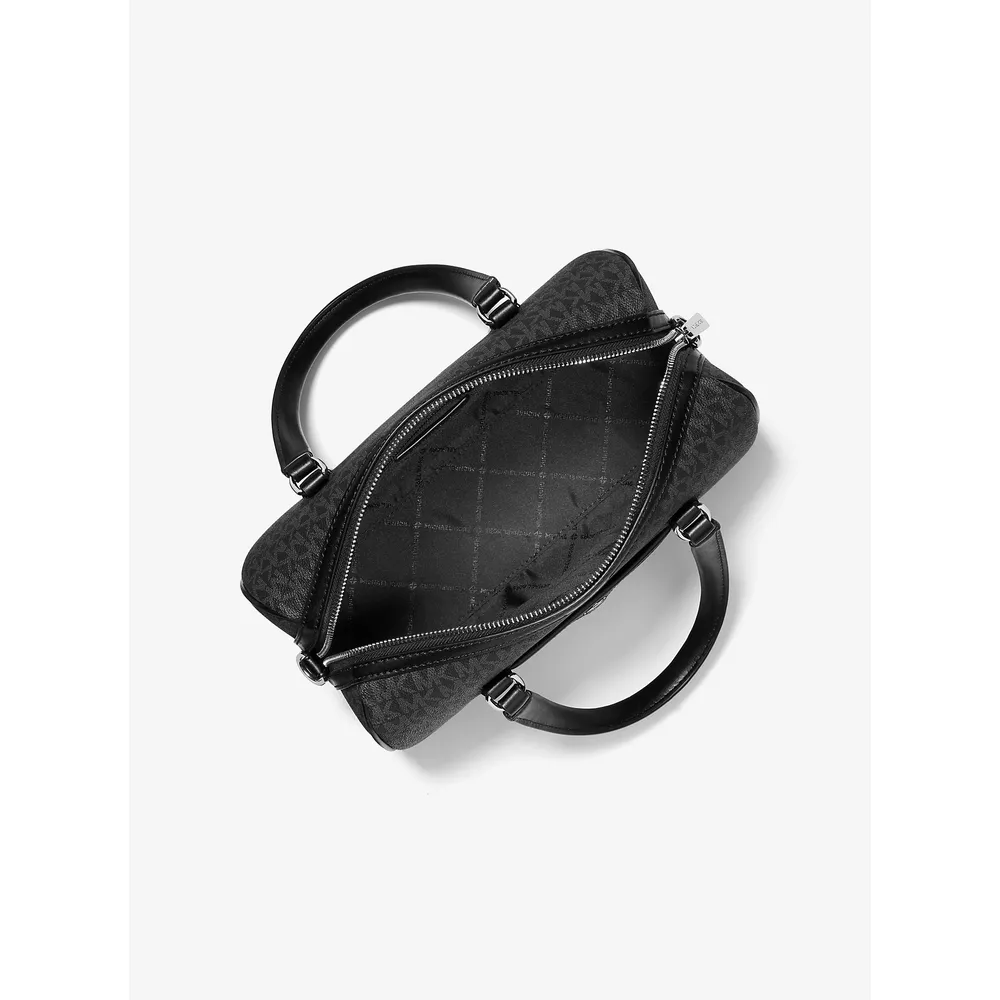 Michael Kors Bolso satchel mediano con logotipo de Jet Set Travel | Negro