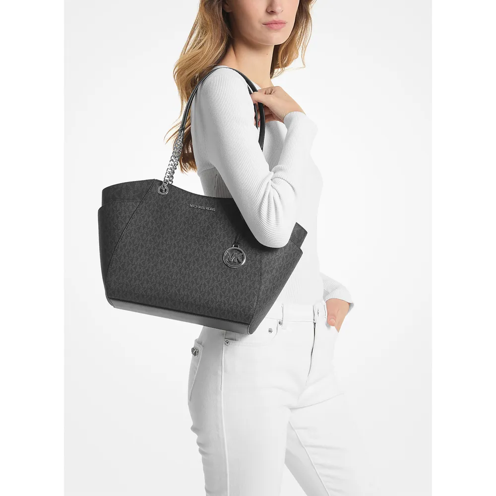 Michael Kors Bolso de hombro grande con logotipo de Jet Set | Negro