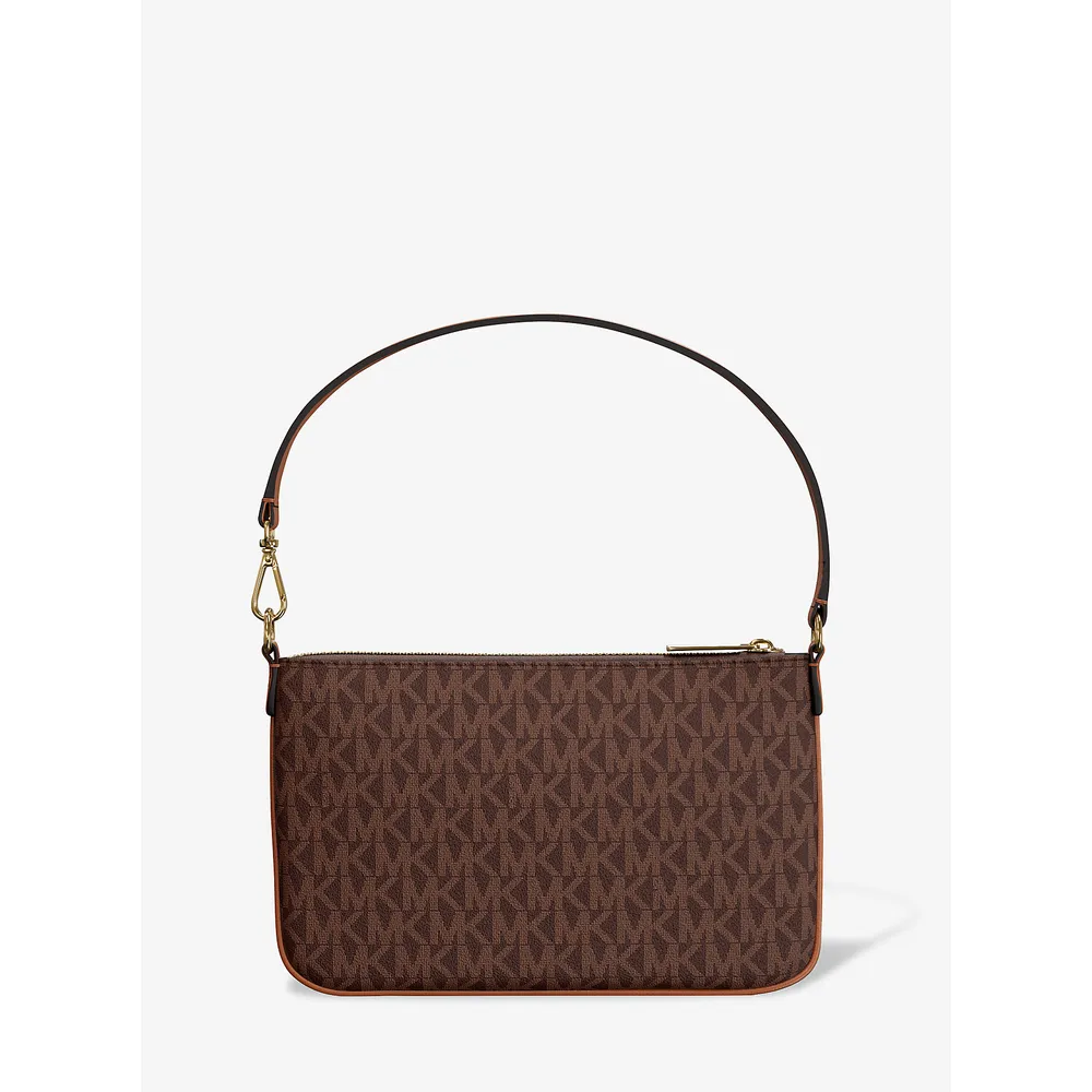 Michael Kors Bolso de mano convertible Jet Set Small Signature Logo | Marrón
