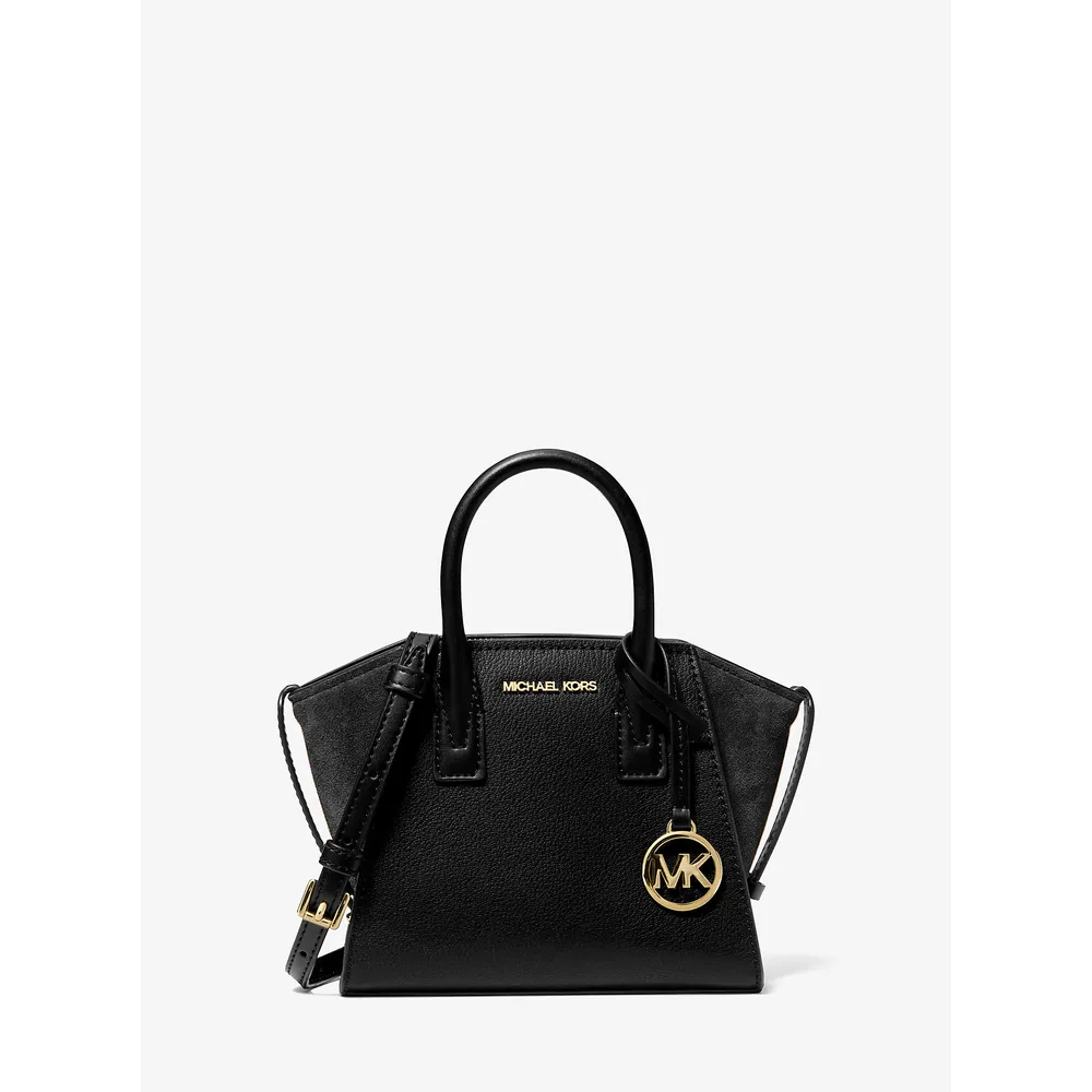 Michael Kors Bolso bandolera extra pequeño Avril de piel y ante | Negro