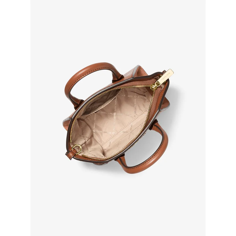 Michael Kors Bolso bandolera extra pequeño Avril de piel y ante | Luggage