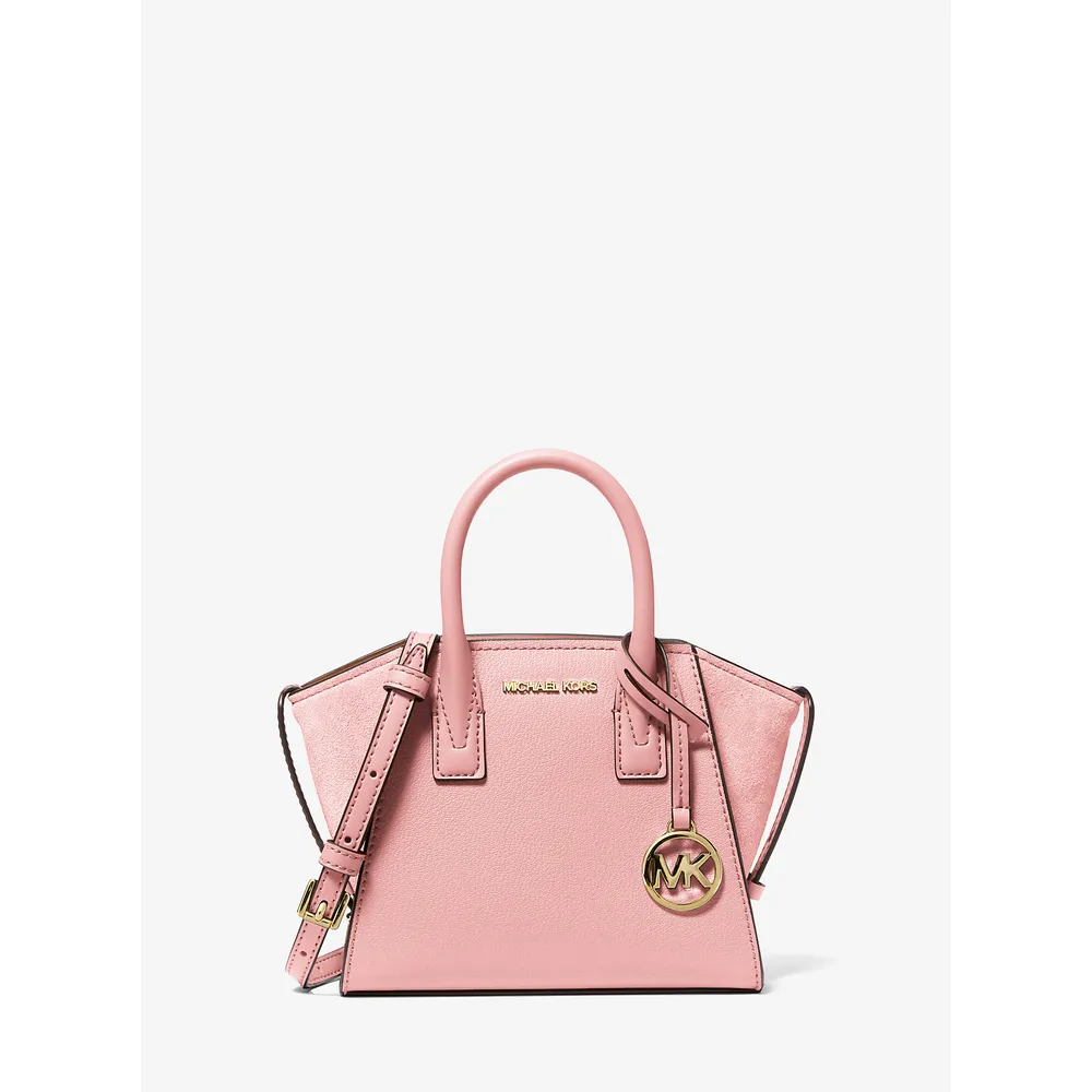 Michael Kors Bolso bandolera extra pequeño Avril de piel y ante | Powder Blush