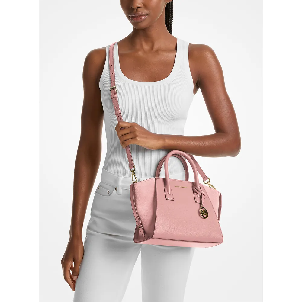 Michael Kors Bolso pequeño Avril de piel granulada | Powder Blush