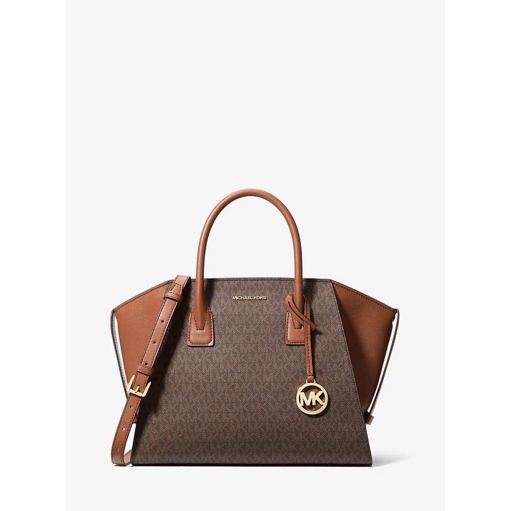 Michael Kors Bolso grande con logotipo de la firma Avril | Marrón