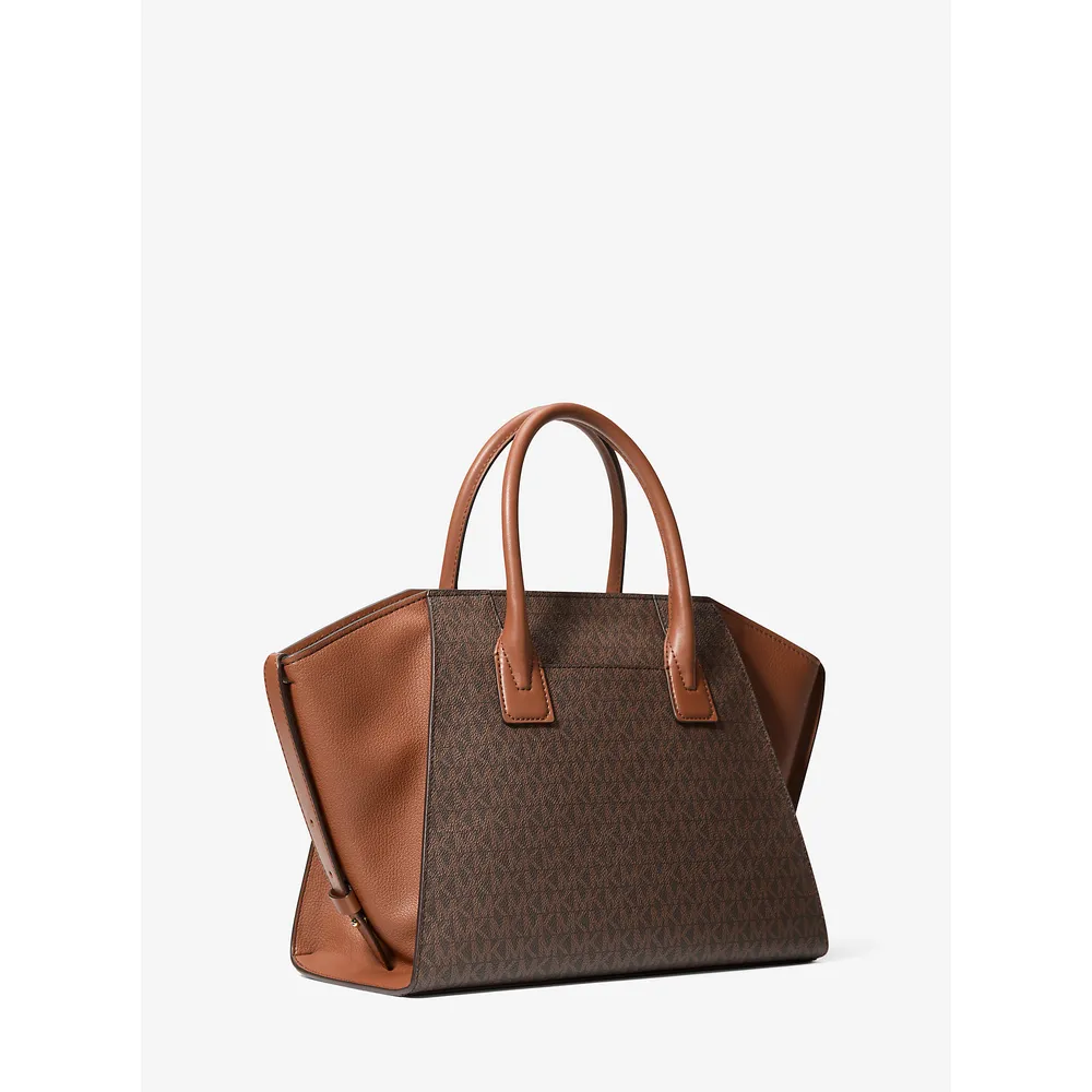 Michael Kors Bolso grande con logotipo de la firma Avril | Marrón
