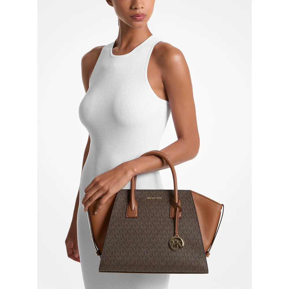 Michael Kors Bolso grande con logotipo de la firma Avril | Marrón
