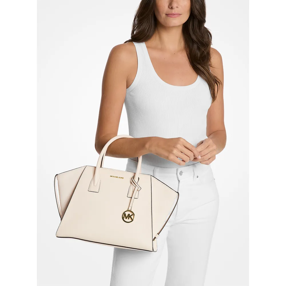 mk785308143_3_webp.webp Michael Kors Bolso grande Avril de piel | Lt Cream