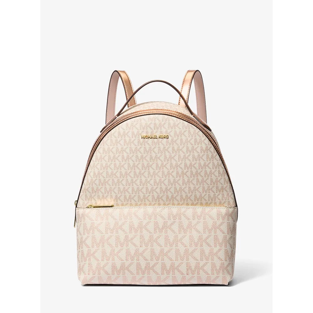 mk785308191_0_webp.webp Michael Kors Mochila mediana Sheila | Oro rosa