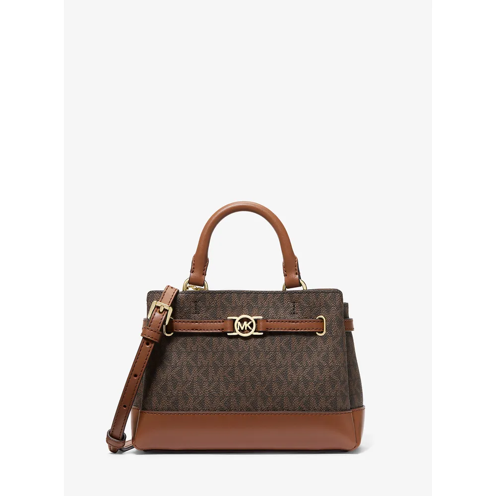 mk785308206_0_webp.webp Michael Kors Bolso satchel Reed con el logotipo de la firma | Marrón