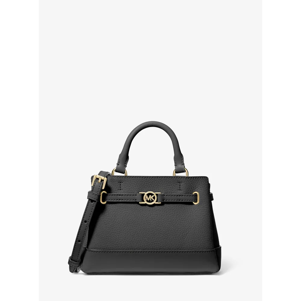 mk785308208_0_webp.webp Michael Kors Bolso bandolera Reed extra pequeño de piel granulada | Negro