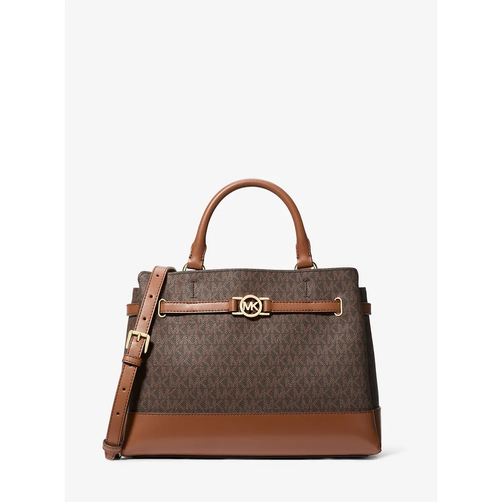 Michael Kors Bolso bandolera grande con el logotipo de la firma Reed | Marrón