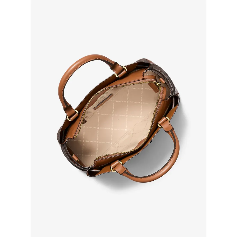 Michael Kors Bolso bandolera grande con el logotipo de la firma Reed | Marrón
