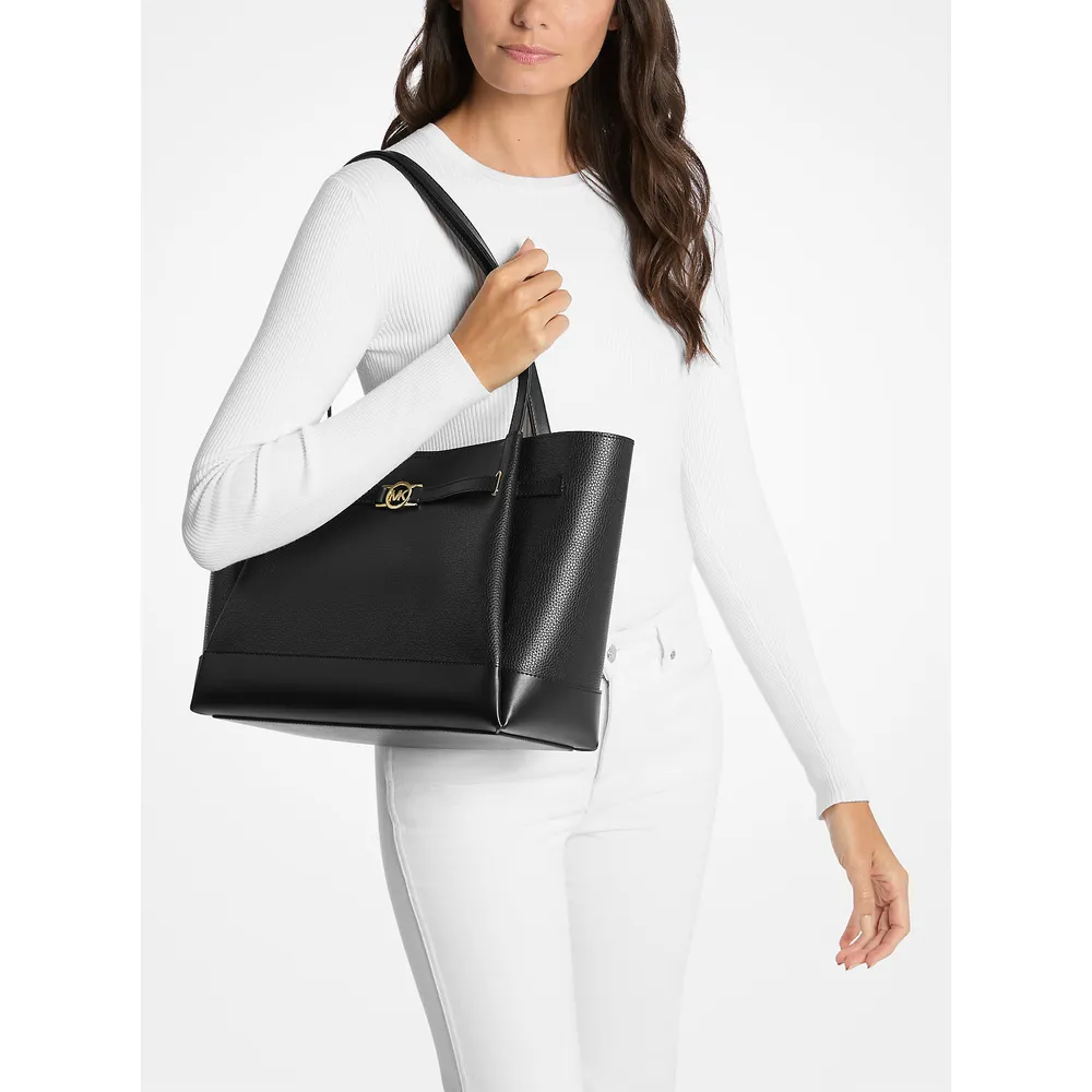 Michael Kors Bolso tote grande de piel granulada Reed | Negro