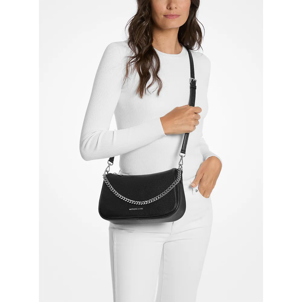 Michael Kors Bolso bandolera mediano Carmela de piel granulada | Negro