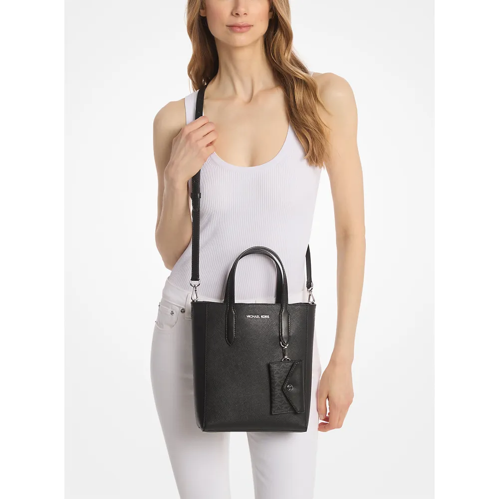 Michael Kors Bolso tote convertible Vincent de piel saffiano | Negro