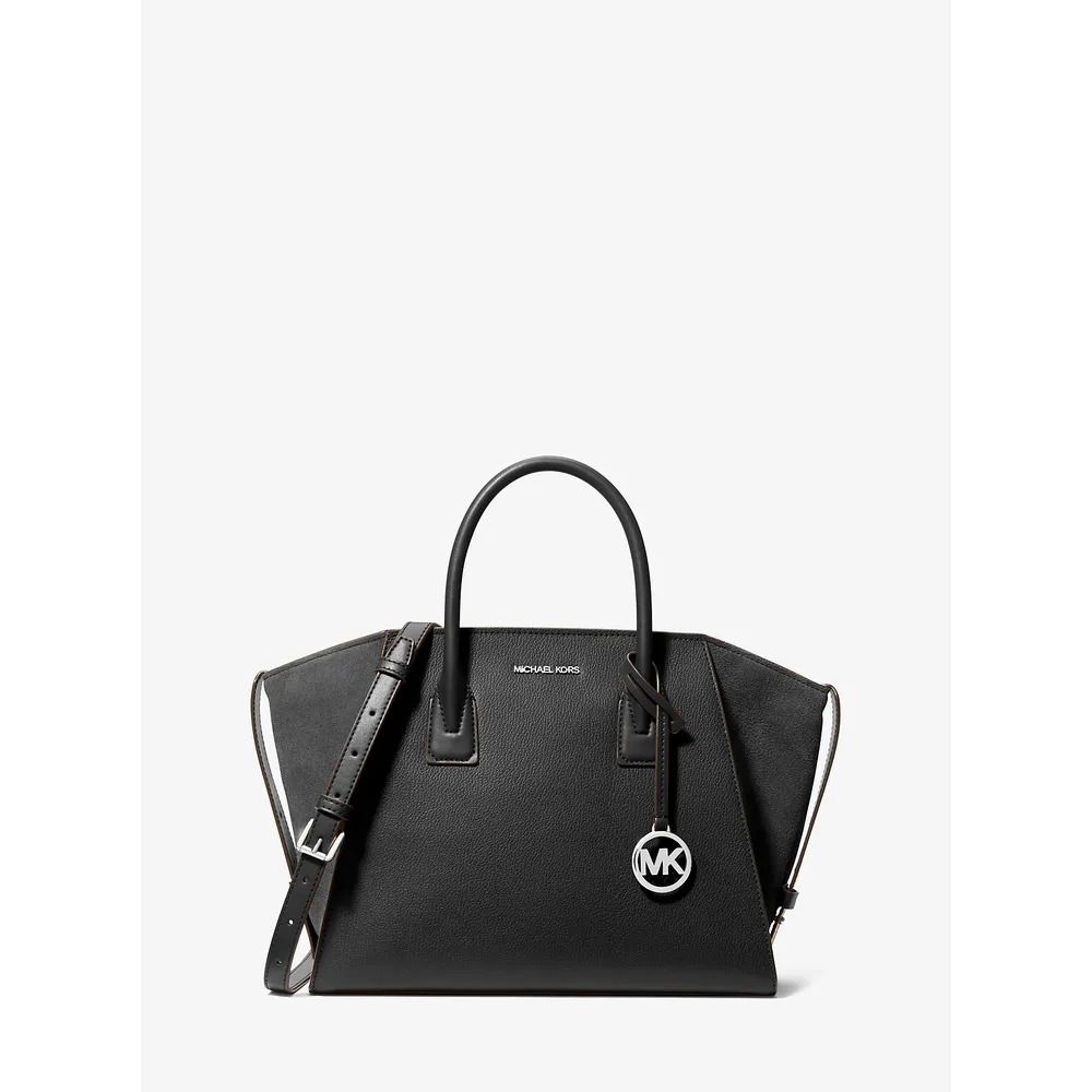 mk785308534_0_webp.webp Michael Kors Bolso grande Avril de piel y ante | Negro