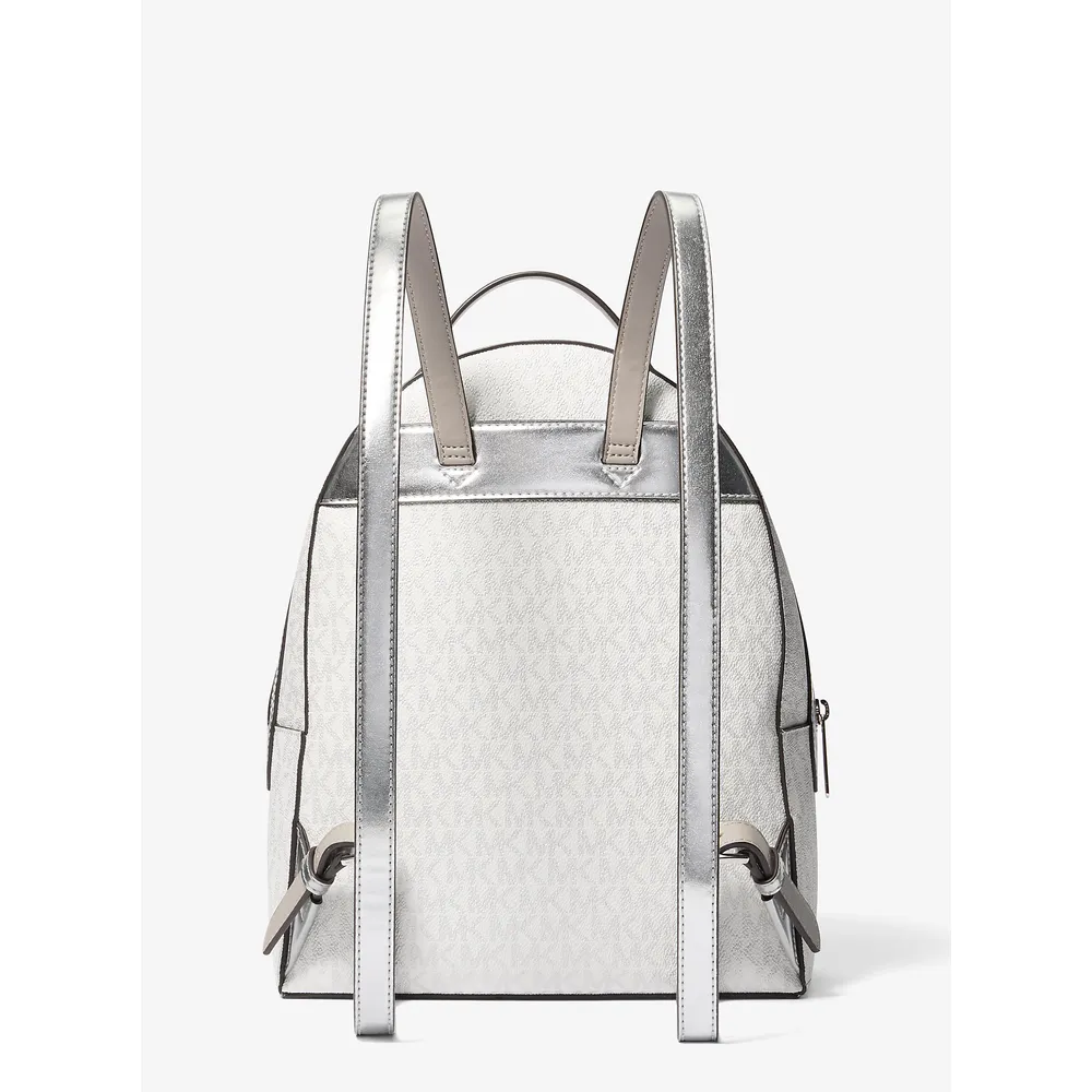 mk785308559_2_webp.webp Michael Kors Mochila mediana con logotipo de Sheila | Plata