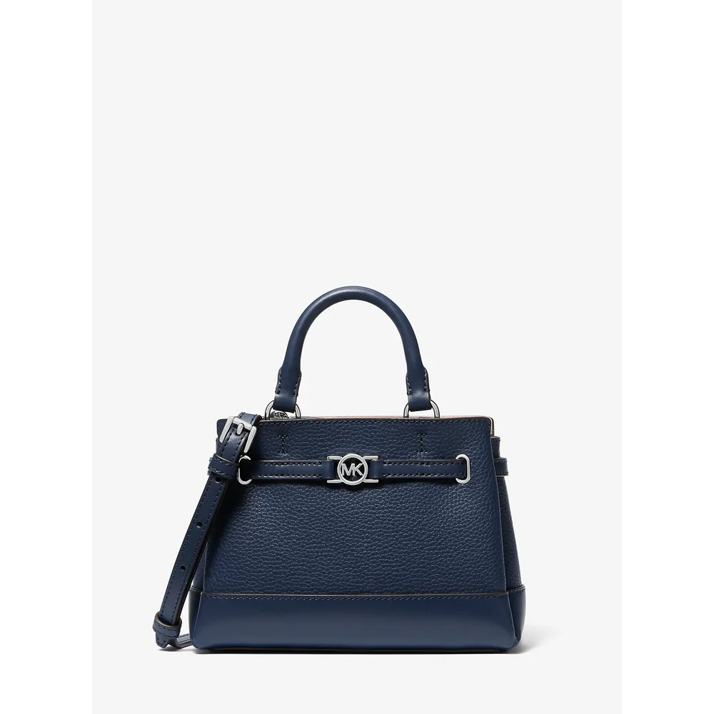 Michael Kors Bolso bandolera Reed extra pequeño de piel granulada | Navy