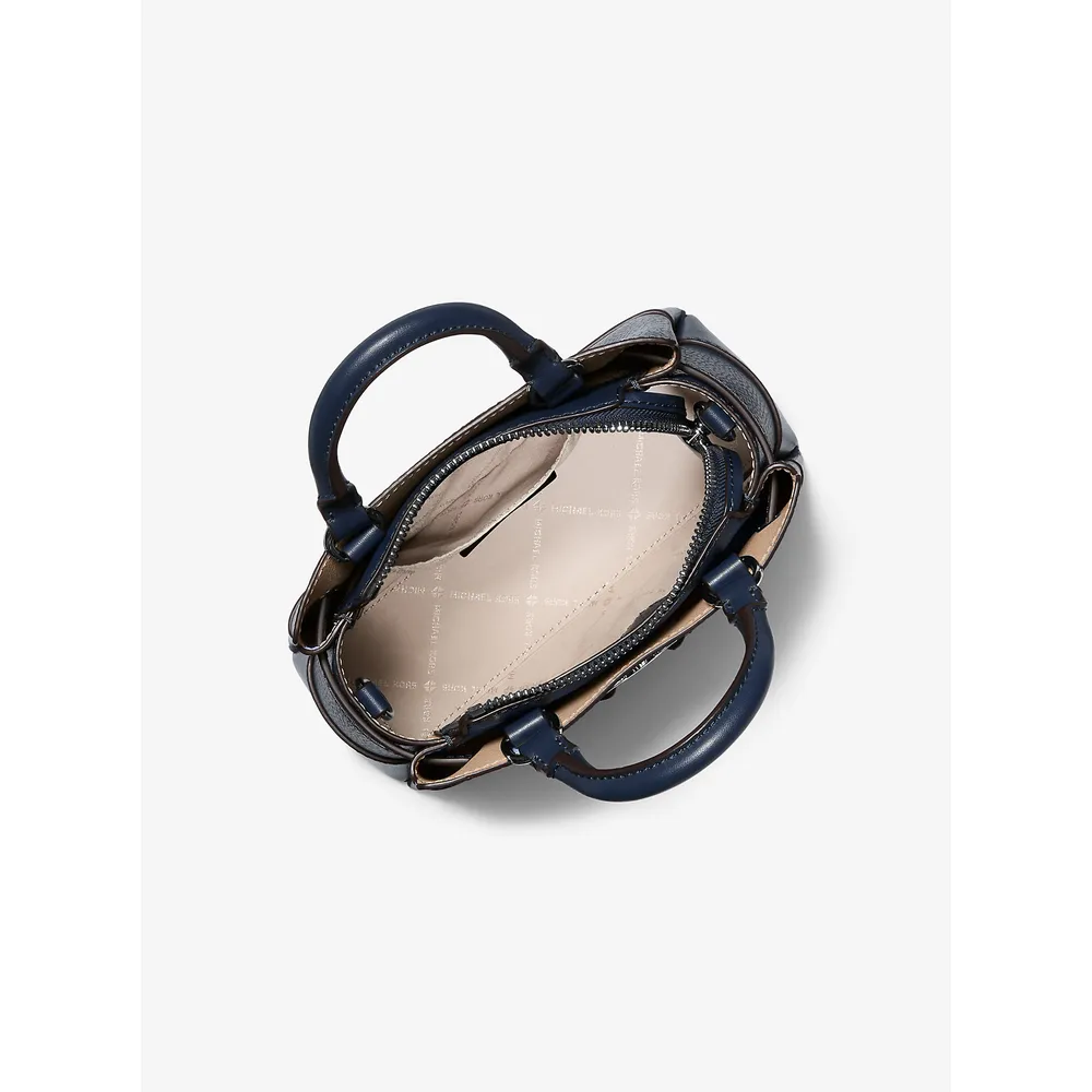 Michael Kors Bolso bandolera Reed extra pequeño de piel granulada | Navy