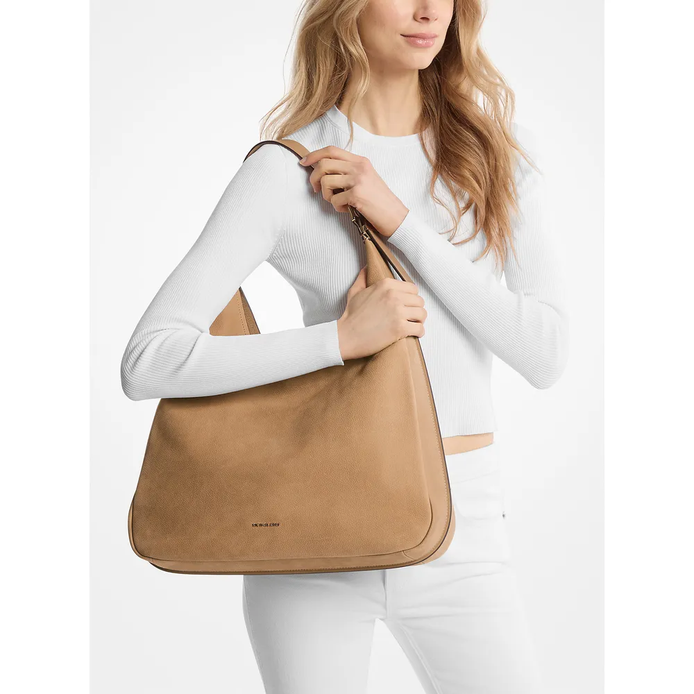 Michael Kors Bolso de hombro grande de nobuk Nolita | Camello