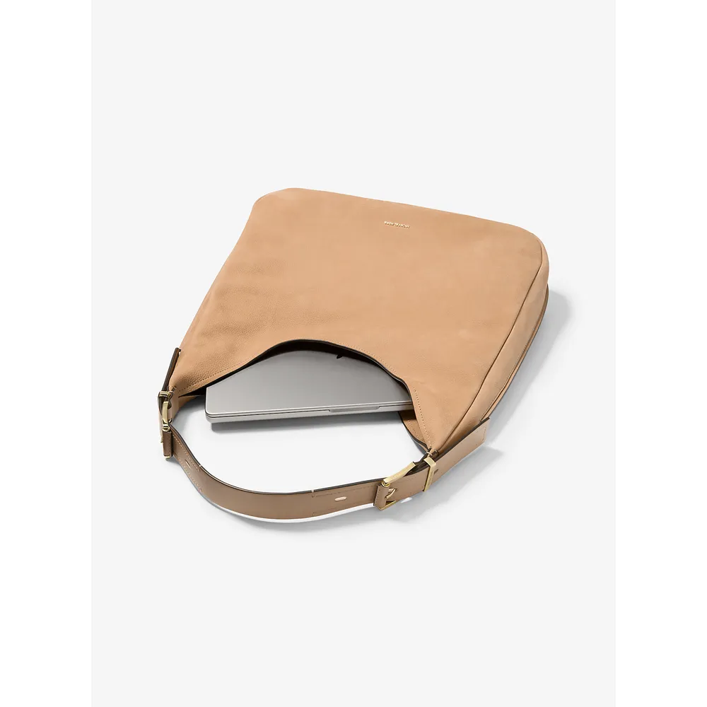 Michael Kors Bolso de hombro grande de nobuk Nolita | Camello