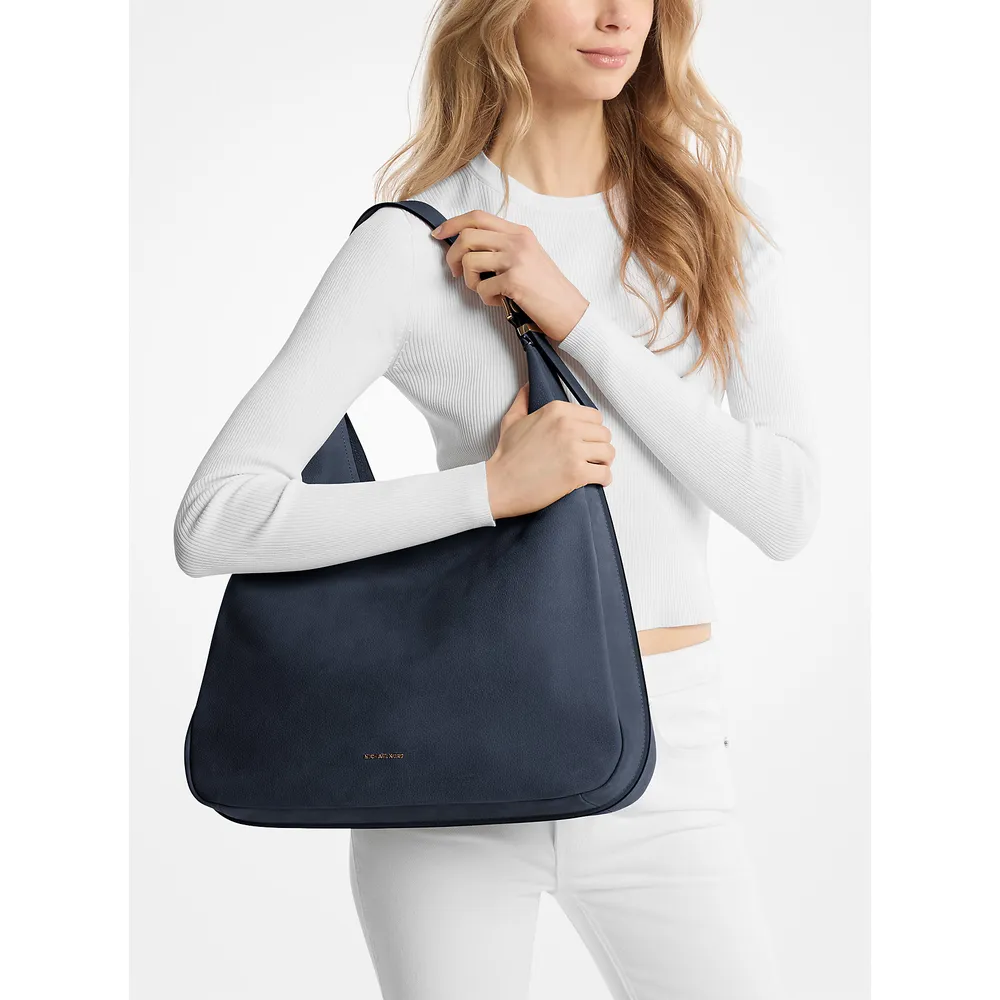 Michael Kors Bolso de hombro grande de nobuk Nolita | Navy