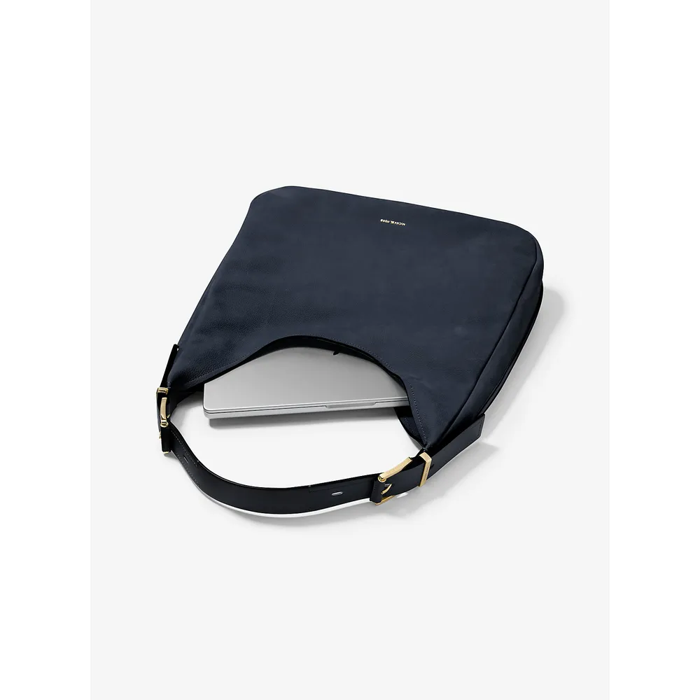 Michael Kors Bolso de hombro grande de nobuk Nolita | Navy