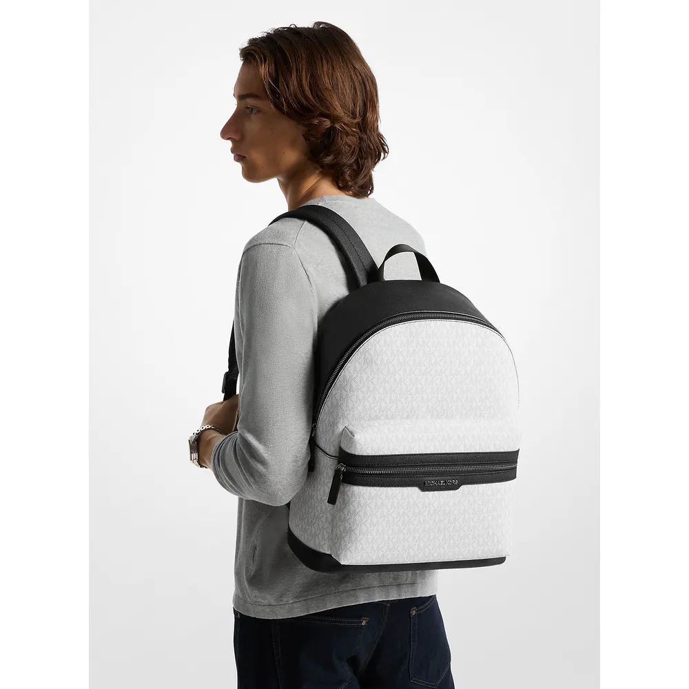 Michael Kors Mochila con el logotipo de Cooper Signature | Blanco brillante