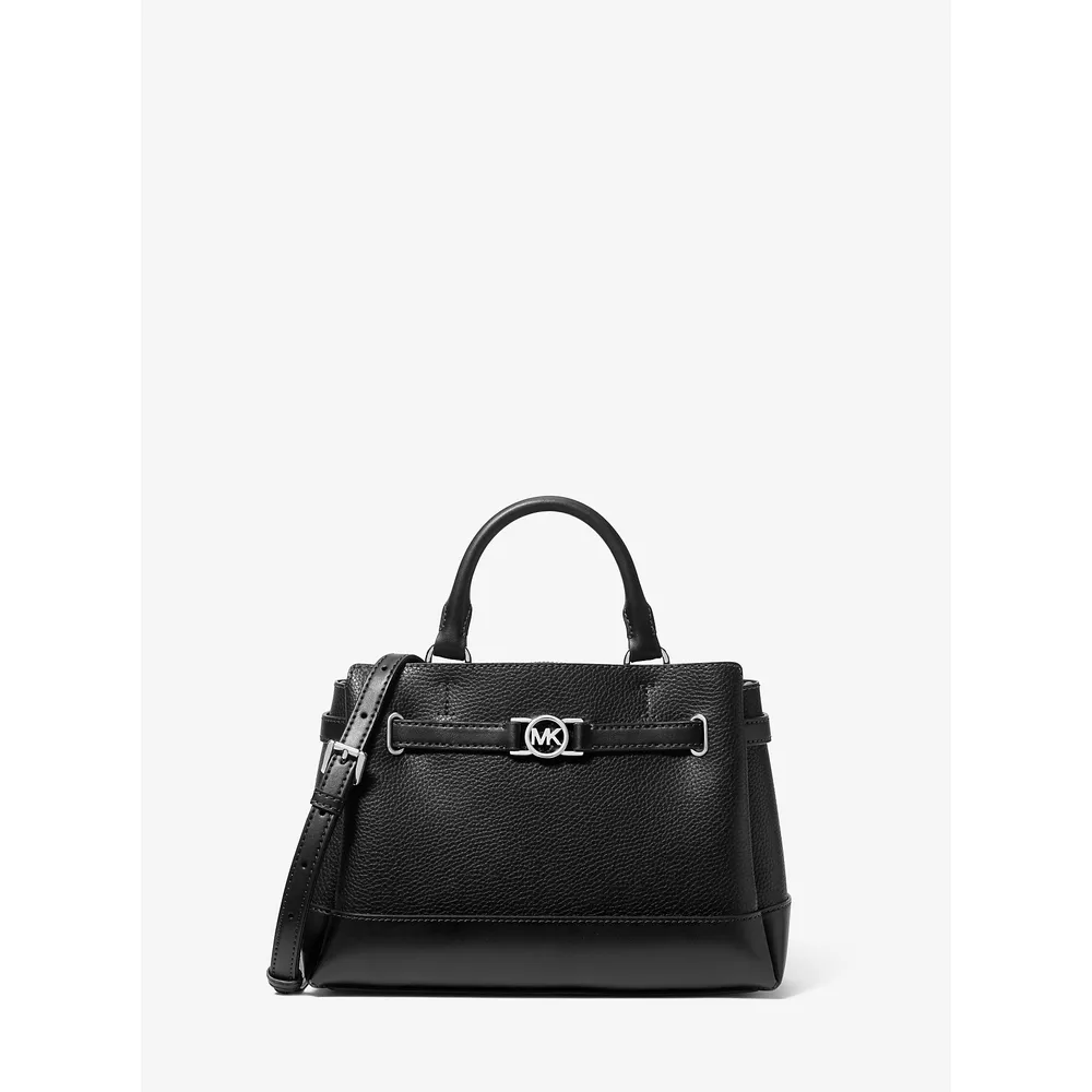 mk785327851_0_webp.webp Michael Kors Bolso pequeño Reed de piel granulada | Negro