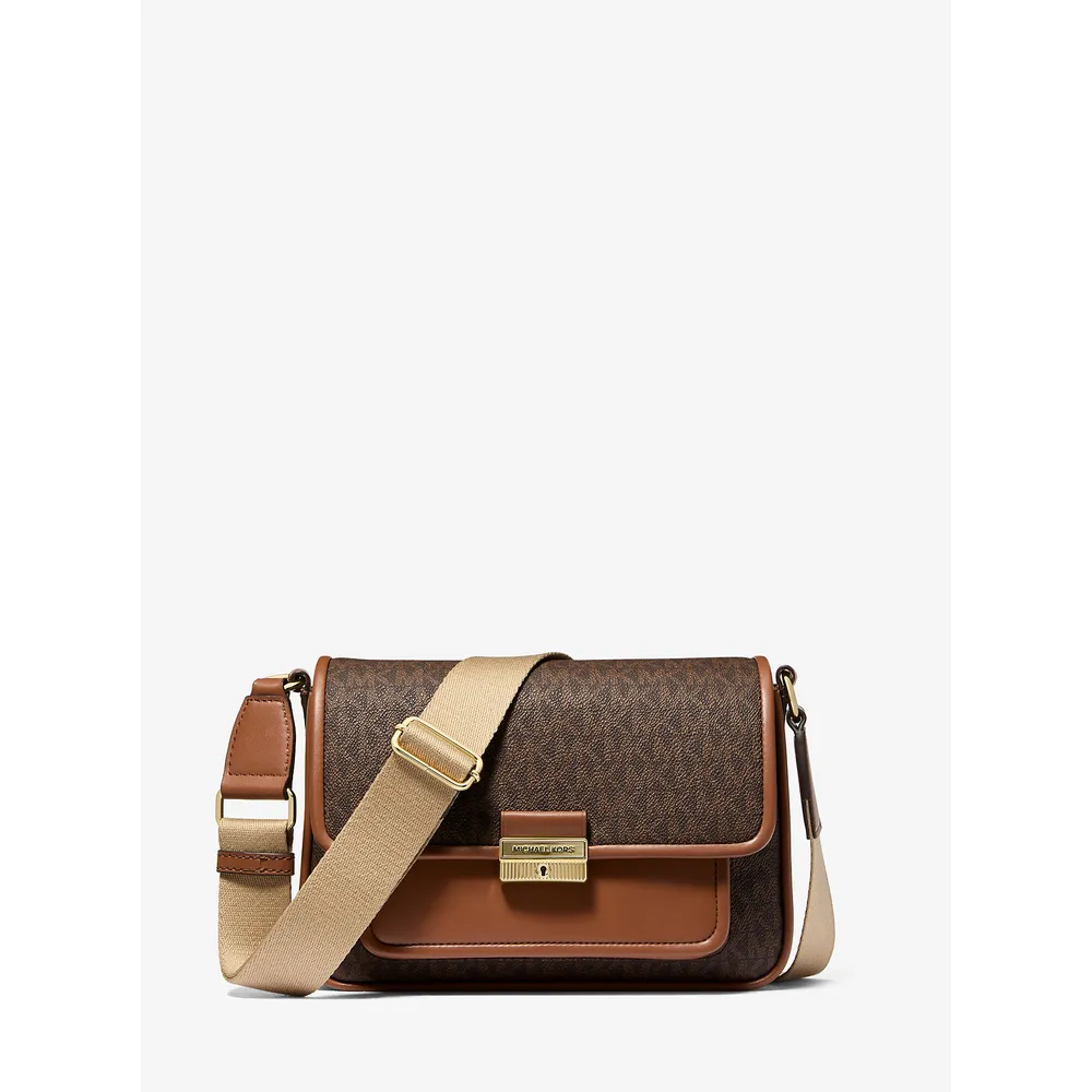 mk785328019_0_webp.webp Michael Kors Bolso bandolera de Bradshaw Signature | Marrón