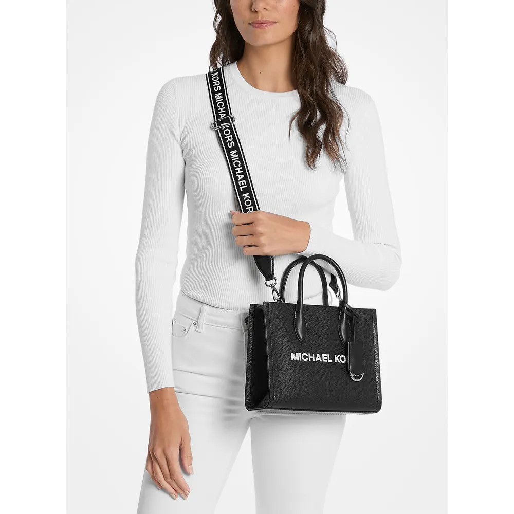 Michael Kors Bolso bandolera convertible Mirella de piel granulada | Negro