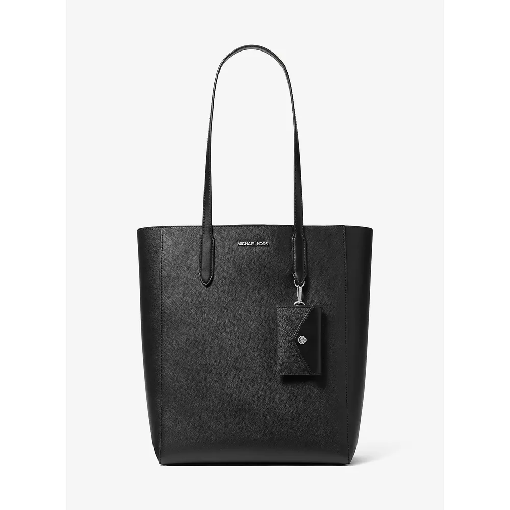 Michael Kors Bolso tote grande Vincent de piel saffiano con tarjetero | Negro