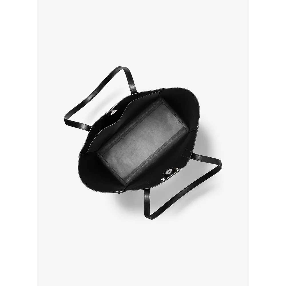Michael Kors Bolso tote grande Vincent de piel saffiano con tarjetero | Negro