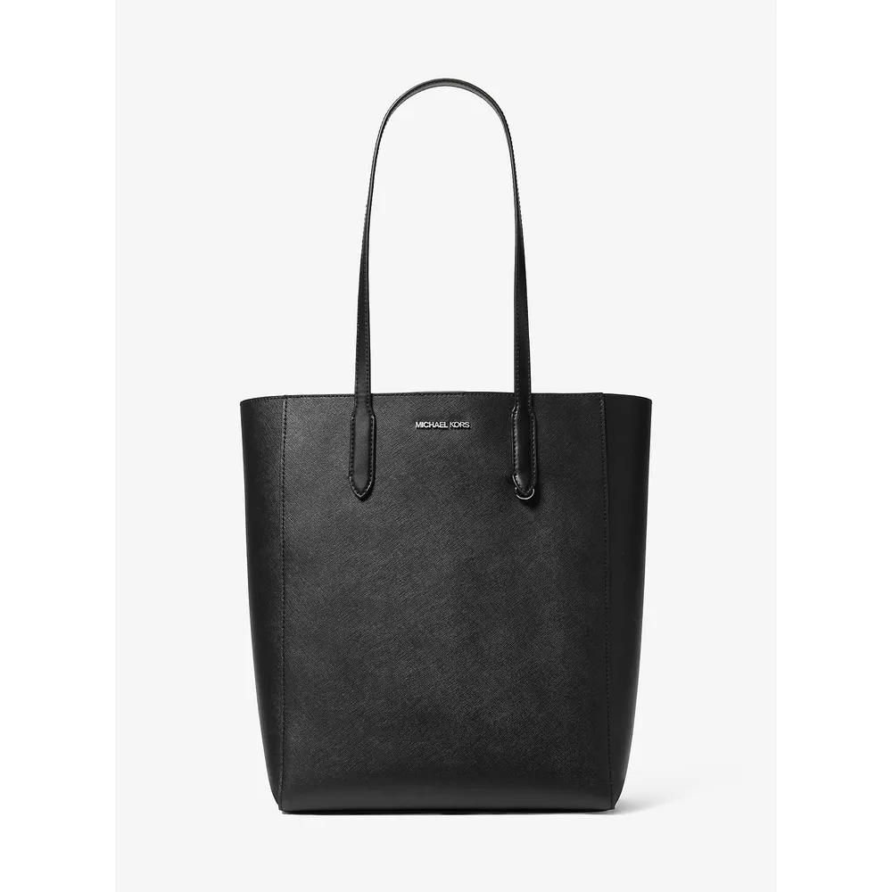 Michael Kors Bolso tote grande Vincent de piel saffiano con tarjetero | Negro