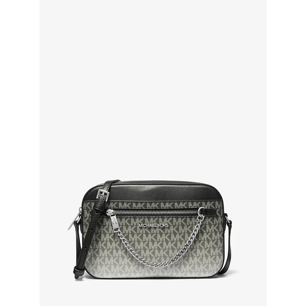 Michael Kors Bolso bandolera grande con logo de la firma Jet Set Ombré | Negro
