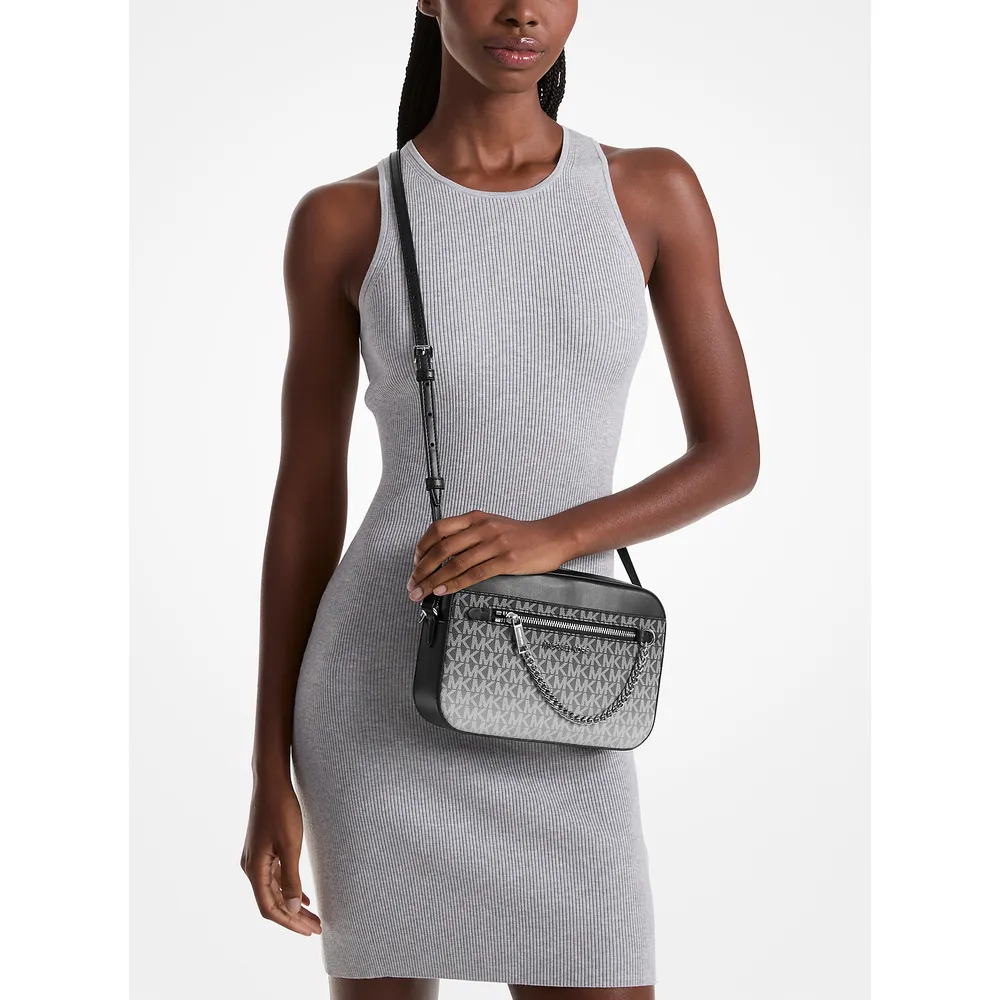Michael Kors Bolso bandolera grande con logo de la firma Jet Set Ombré | Negro
