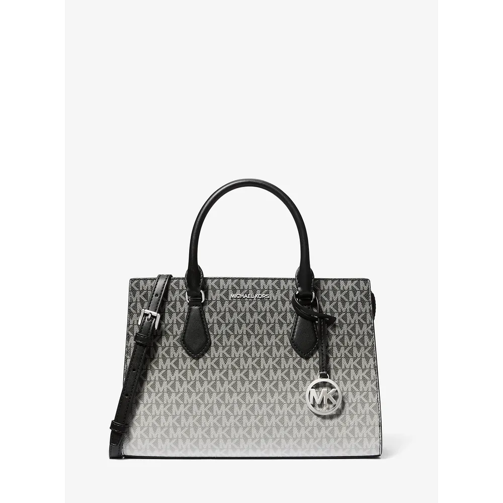Michael Kors Bolso satchel mediano Sheila con logo de la firma ombré | Negro