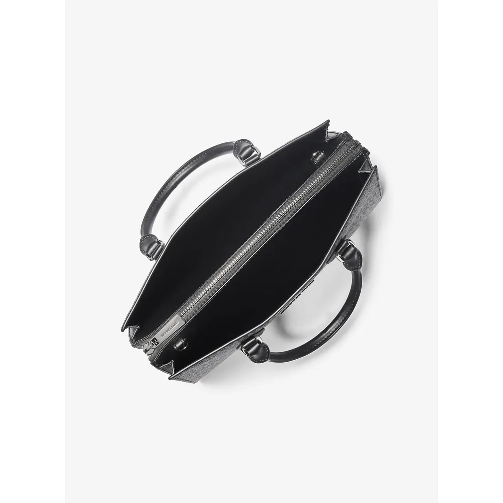 Michael Kors Bolso satchel mediano Sheila con logo de la firma ombré | Negro