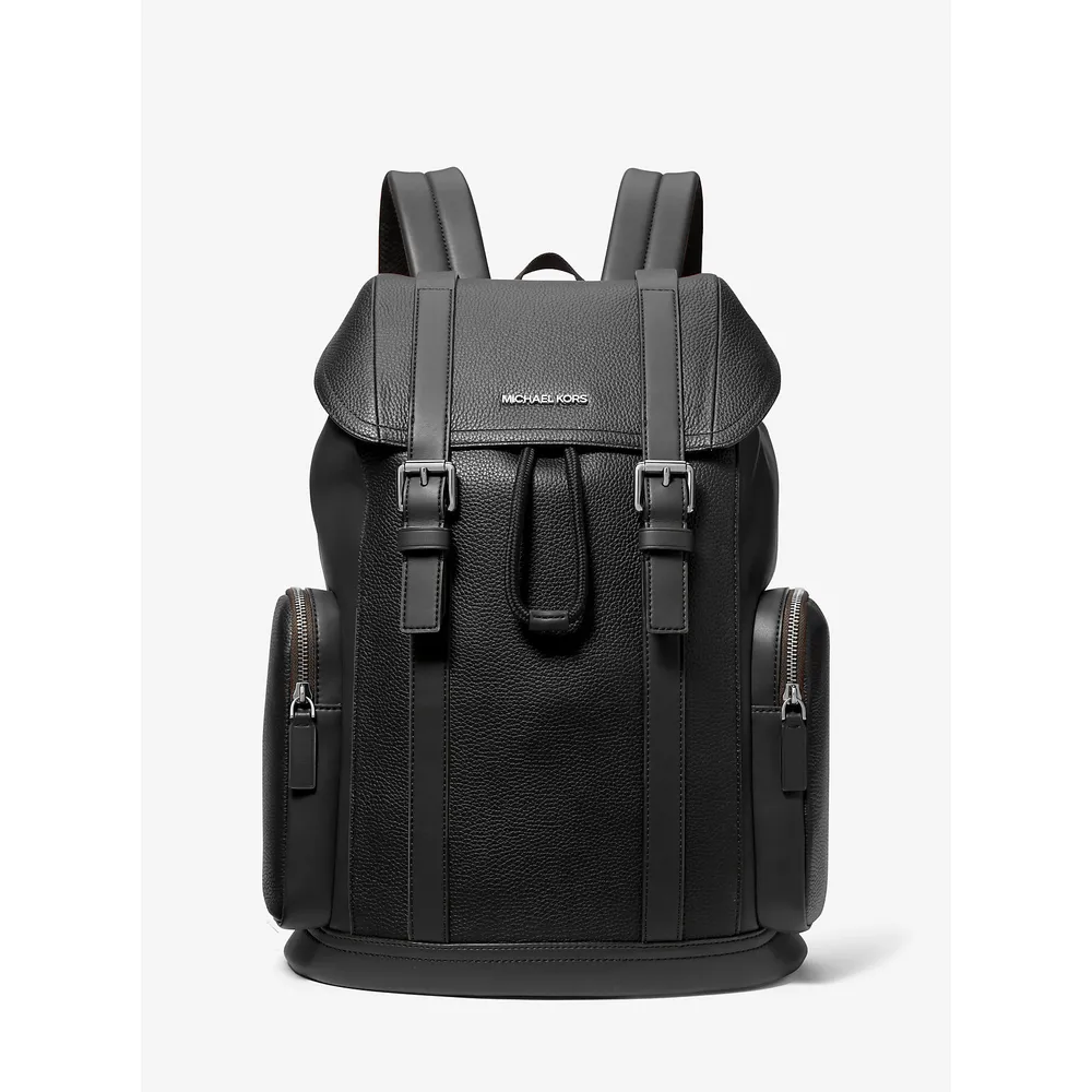 Michael Kors Mochila de cuero granulado Cooper | Negro