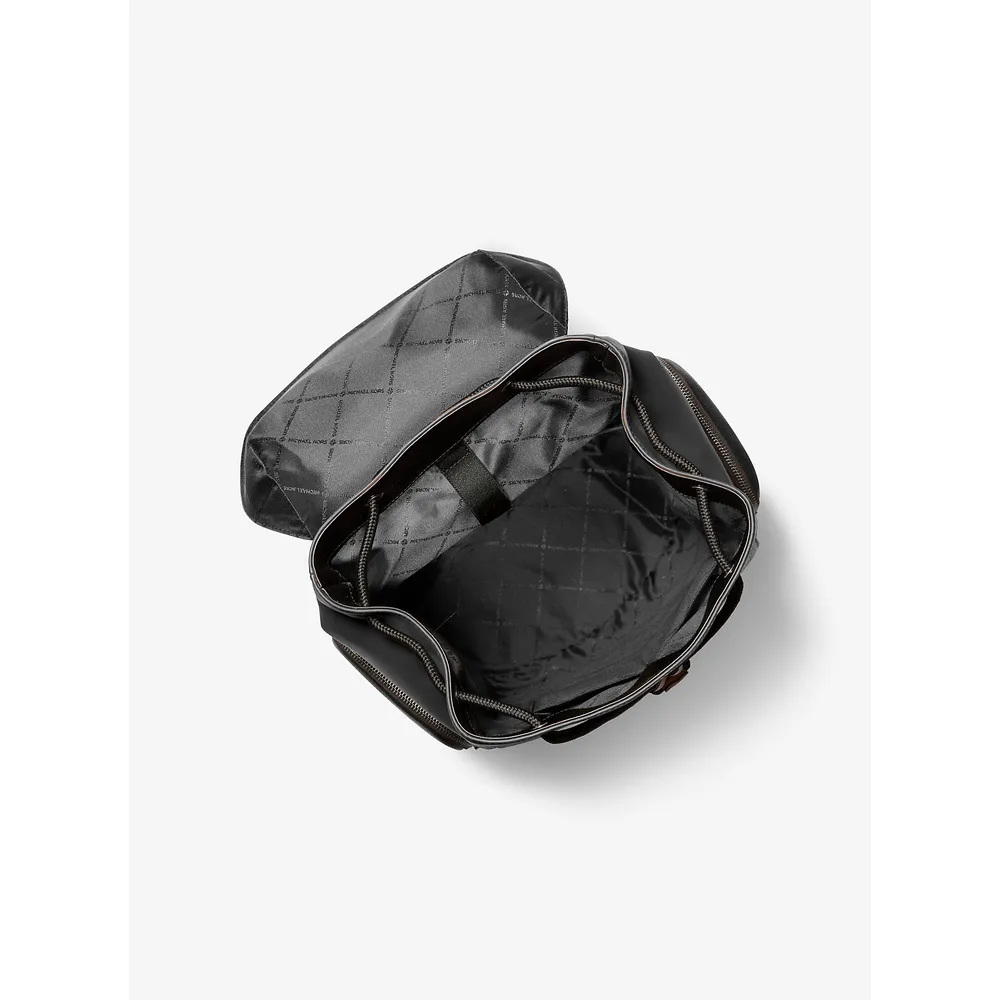 Michael Kors Mochila de cuero granulado Cooper | Negro