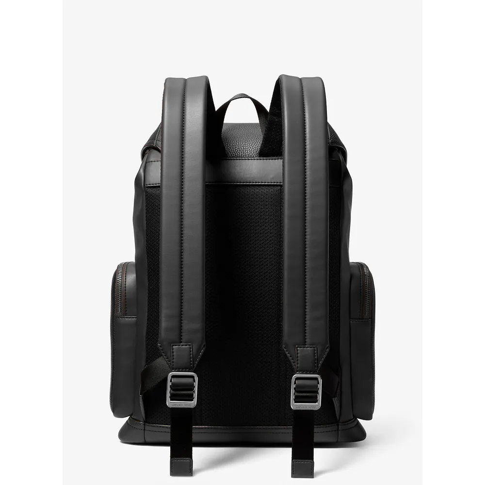 Michael Kors Mochila de cuero granulado Cooper | Negro