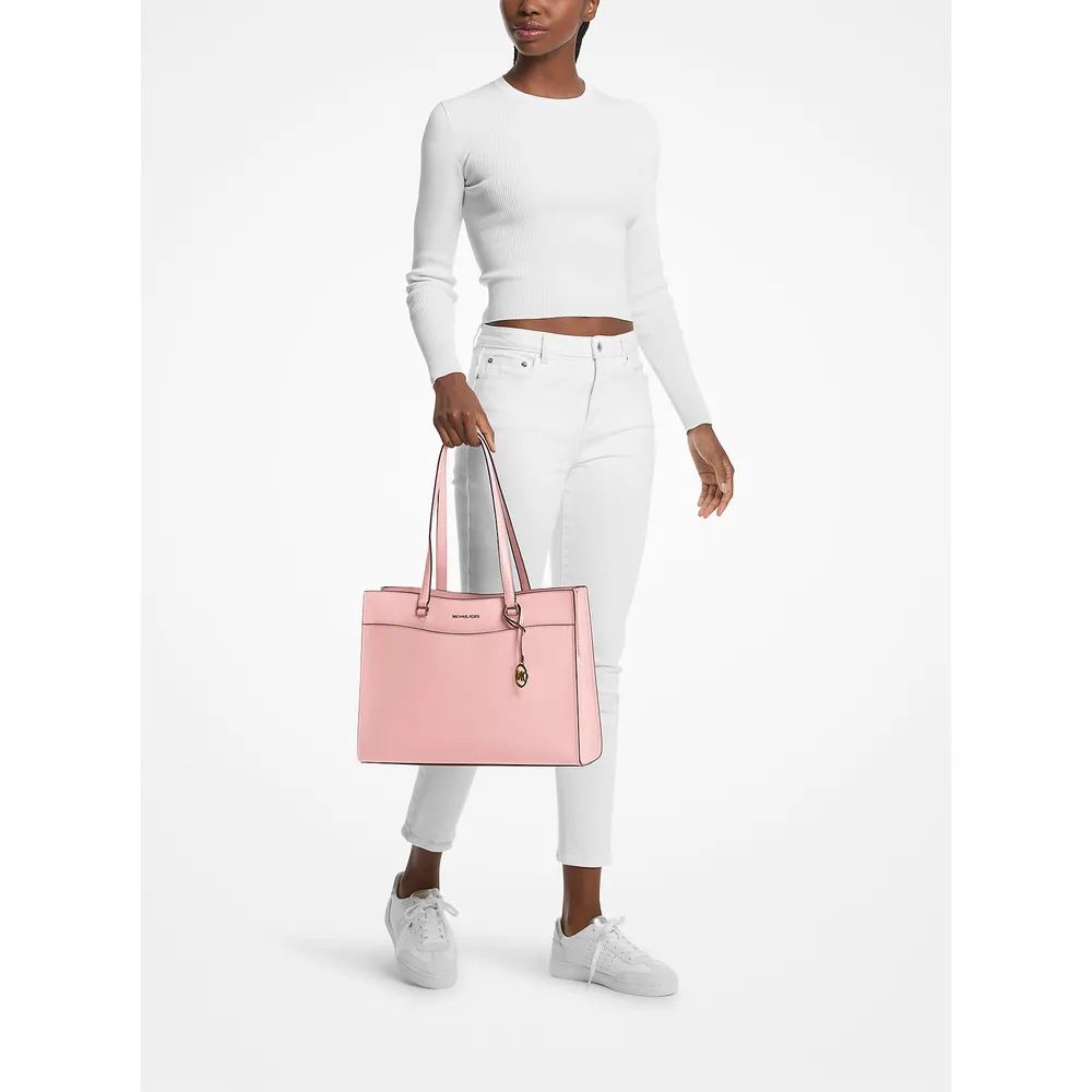 Michael Kors Bolso tote grande de piel saffiano Jet Set Travel | Powder Blush