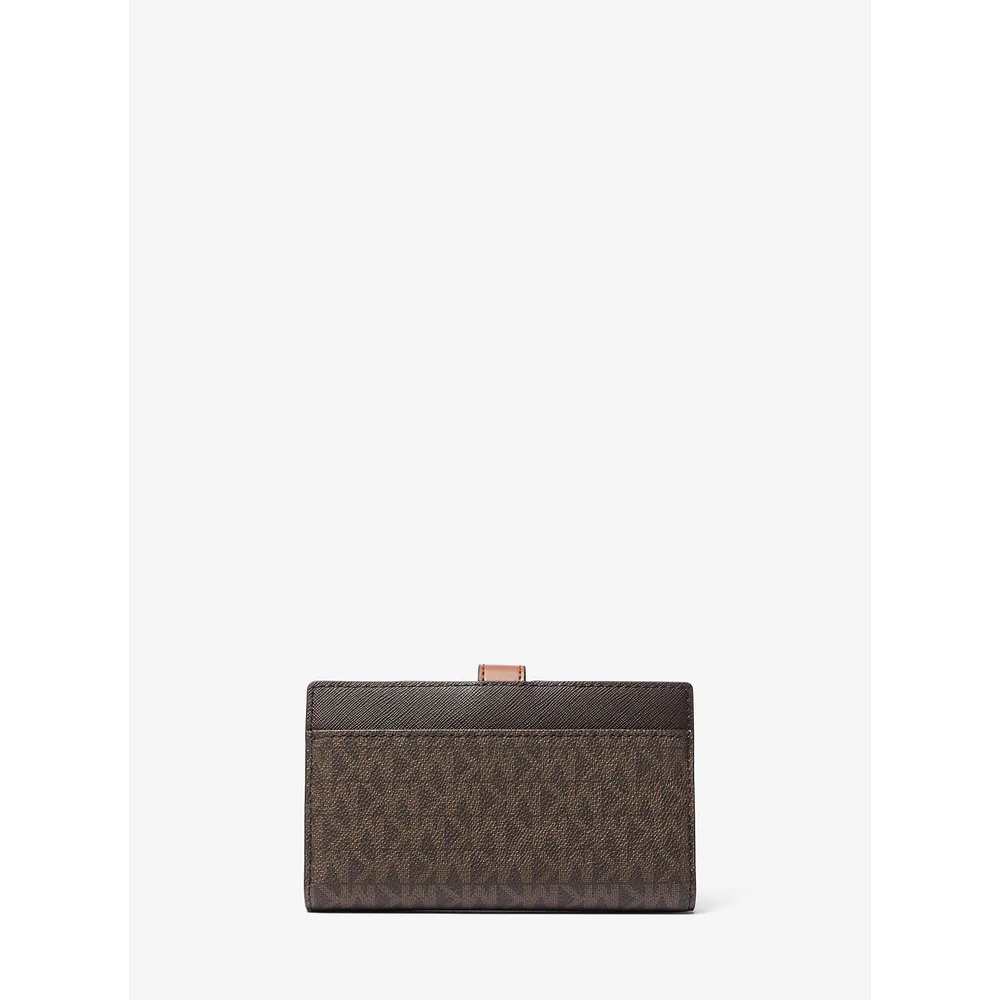 mk785342502_2_webp.webp Michael Kors Cartera mediana con el logotipo de la firma Greenwich | Marrón
